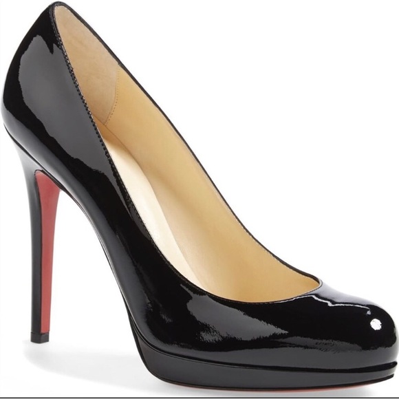 SOLD Christian Louboutin New Simple 120 Black Patent Calf Heels 38.5 - Picture 2 of 13